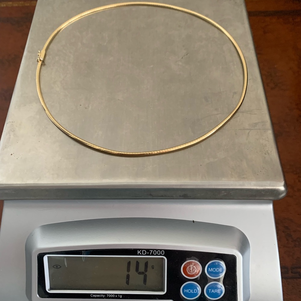 Gorgeous 14k yellow gold omega necklace Milros Italy